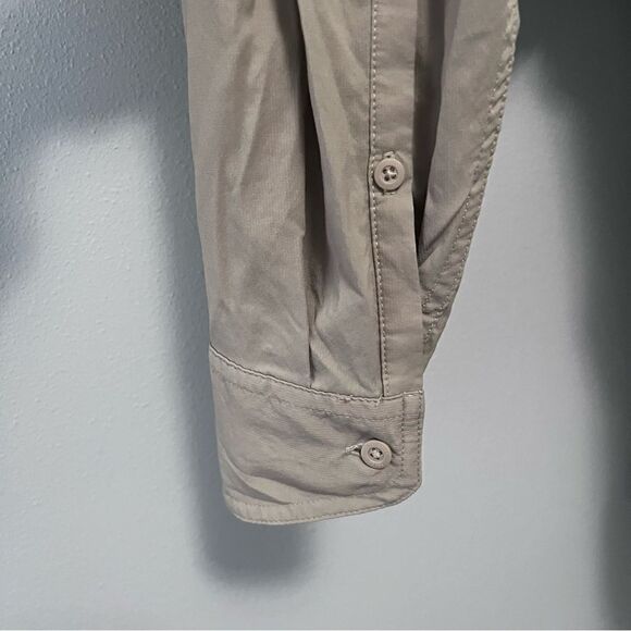 REI Co Op Outdoor Khaki Long Sleeve Button Down Shirt Size L - Picture 6 of 10
